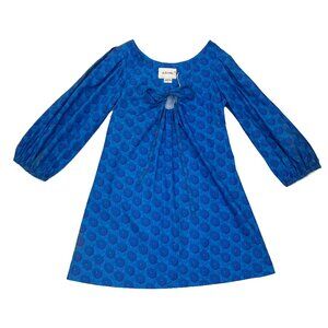 De Loreta Feria Dress Blue Balloon Sleeves Womens S NWT